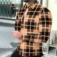 thumbnail image 2 of CLOISE Mens Button up Shirts Long Sleeve Big and Tall Collared Tops Plaid Long Sleeve Pullover Fall Fashion Outfits, 2 of 8