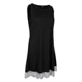 thumbnail image 1 of Mujeres Casual Encaje Hem Sleeveless Party Cocktail Dres L Negro Sunnimix Mini vestido sin mangas, 1 of 8