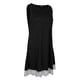 thumbnail image 1 of Mujeres Casual Encaje Hem Sleeveless Party Cocktail Dres L Negro Sunnimix Mini vestido sin mangas, 1 of 8