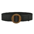 thumbnail image 2 of Black Women's Elastic Wide Belts Woven Solid Belt polypropylene for Jeans Dress Thin Waist Belt for Ladies One Size, 2 of 3