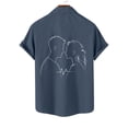 thumbnail image 4 of NuoCaiYun Men'S Shirts Casual Short Sleeve Button Down Shirt Beach Vacation Summer Turndown Collar Tops with Pocket, 4 of 6