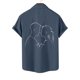 thumbnail image 4 of Mens Manga Corta Botón Abajo Camisas, Cuello de Vuelta Impresa Blusa, Top de Verano de la Moda Casual, 4 of 9