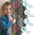 thumbnail image 3 of Blackout Kids Curtains,Multicolor Ethnic Mandala Pattern Childrens Insulated Curtains Set Of 2,Bedroom Essentials,Toddler Room Decor 42x84in(106x213cm), 3 of 5