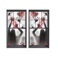 thumbnail image 2 of Halloween 2 Pack Scary Clown Window Door Curtain Hanging Backdrop, Spooky Bloody Horror Decor for Haunted House, Indoor Outdoor Halloween Party Decoration Supplies,E, 2 of 3