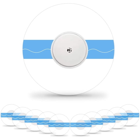 PUMIER Freestyle Sensor Adhesive Bandage Patches for Libre 2 & Lingo Cover Waterproof Clear Film, Pack of 60pcs, Blue