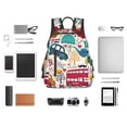 thumbnail image 4 of Yiaed London Symbols Print Lightweight Backpack Travel Backpacks Hiking Daypack for Women Men, 4 of 5