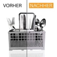 thumbnail image 5 of Universal Cutlery Basket For Many Common Dishwashers | Rinsing Basket For Dishwashers & Dishwashers With Heat-resistant Plastic & Extra Sturdy Handle, 5 of 5