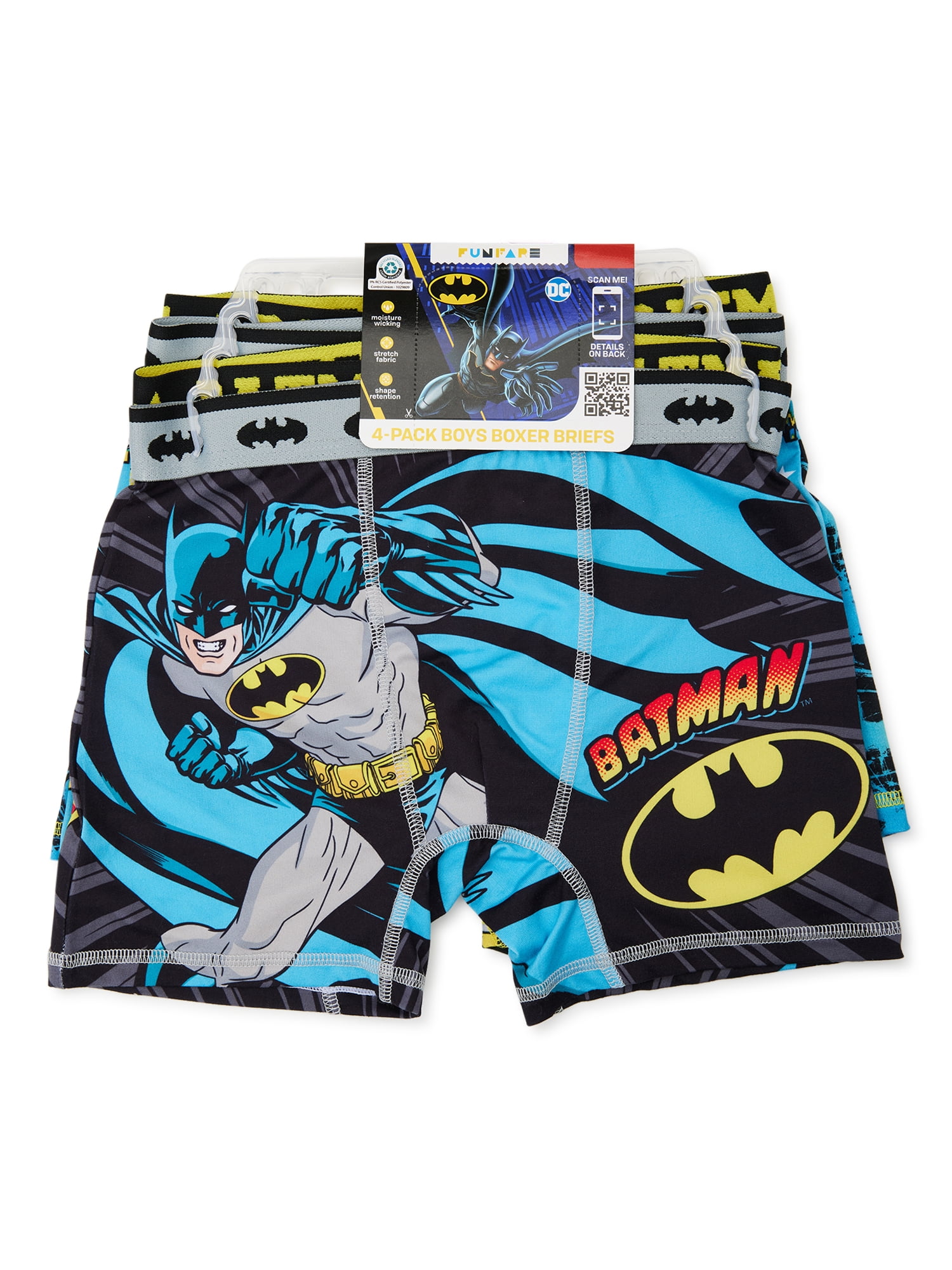 Warner Bros. Warner Brothers Batman Boys 4 Pack Underwear Assorted