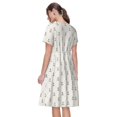 thumbnail image 2 of Bixox Robe d'Été à Manches Courtes pour Femmes Robe Ample Longueur Genou avec Poches-Ancres, 2 of 7