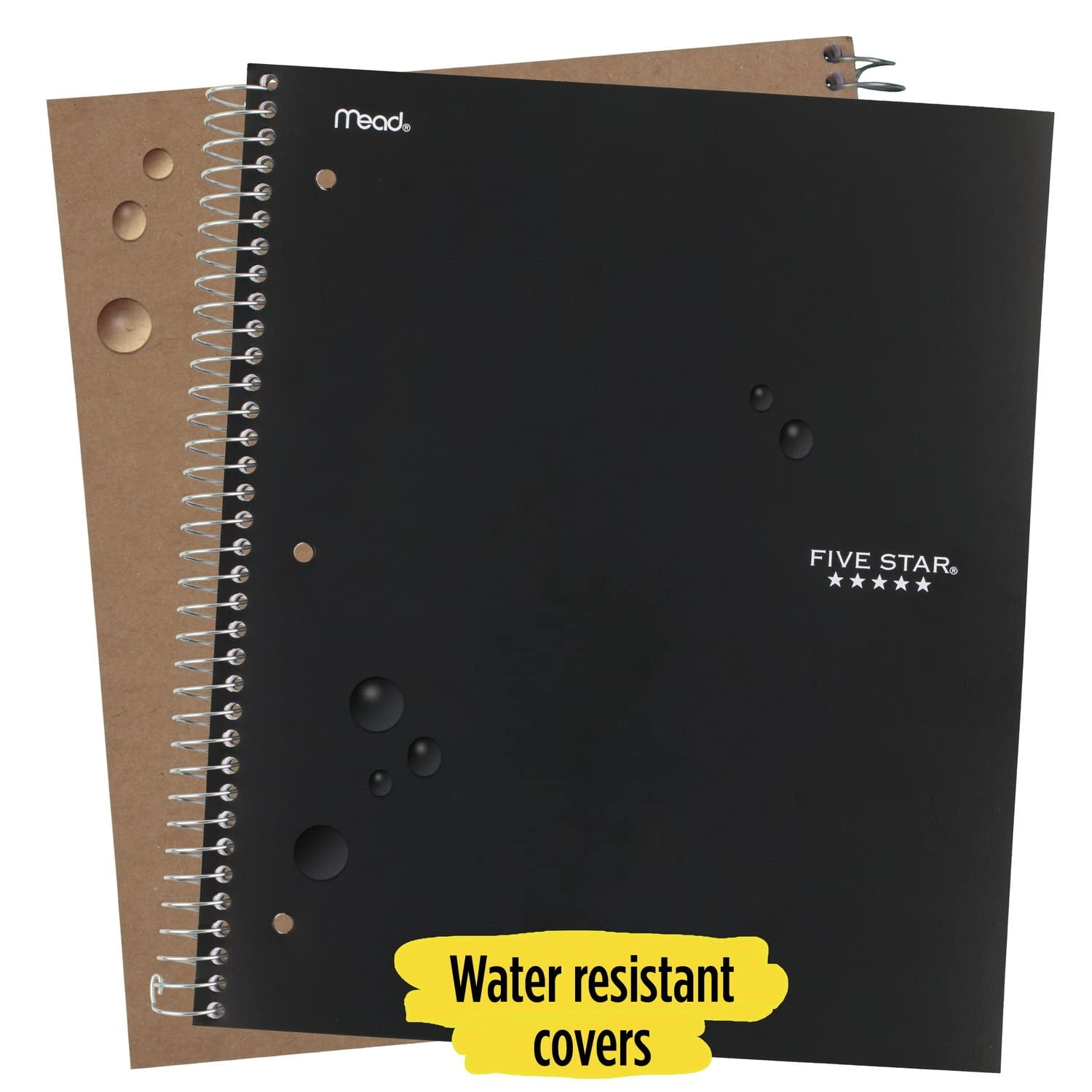 Five Star Spiral Notebook + Study App, 1 Subject, Graph Ruled Paper, Fights  Ink Bleed, Water Resistant Cover, 8-1/2 x 11, 100 Sheets, Black (73679)