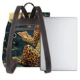 thumbnail image 3 of Disketp Leopard Reading Tarot Cards Mochila de Cuero para Mujer, Bolso de Espalda Antirrobo con Estilo para Viaje, Trabajo y Uso Diario, 3 of 4