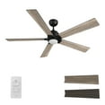 thumbnail image 2 of SMAAIR 60" Indoor Large Ceiling Fan with Remote and Dimmable LED Light, 2 of 8