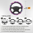 thumbnail image 3 of XMXT Blossoms Flower Nature Prints Steering Wheel Cover, Elastic Non-Slip Universal Fit Car Decor Accessories Protector for Auto SUV Trucks, 3 of 8