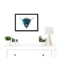 thumbnail image 2 of Graphic Ink Splat Highland Cow Coo Scotland A4 Artwork Framed Wall Art Print, 2 of 4