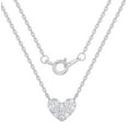 thumbnail image 3 of Fine Silver Plated Double Necklace Set with Simulated Diamonds Adult, 3 of 5