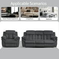 thumbnail image 3 of Bonzy Home 3-Seat Reclining Sofa & Power Lift Chair Set, Gray, for Living Room, 3 of 9