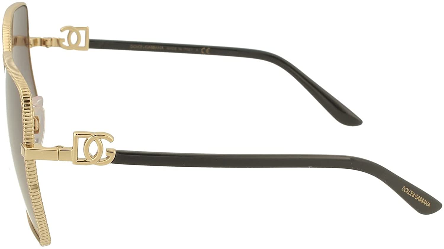 Dolce & Gabbana DG 2279 Metal Womens Square Sunglasses Gold 60mm Adult