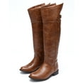 thumbnail image 5 of Breckelles Rider-82 New Women Crinkle Leatherette Round Toe Riding Thigh High Boot, 5 of 6