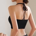 thumbnail image 4 of SMihono Fashion Yoga Sports Bras for Women Racerback Light Support Sports Bra no Underwire Full Coverage Workout Bra Scoop Neck Black L, 4 of 5