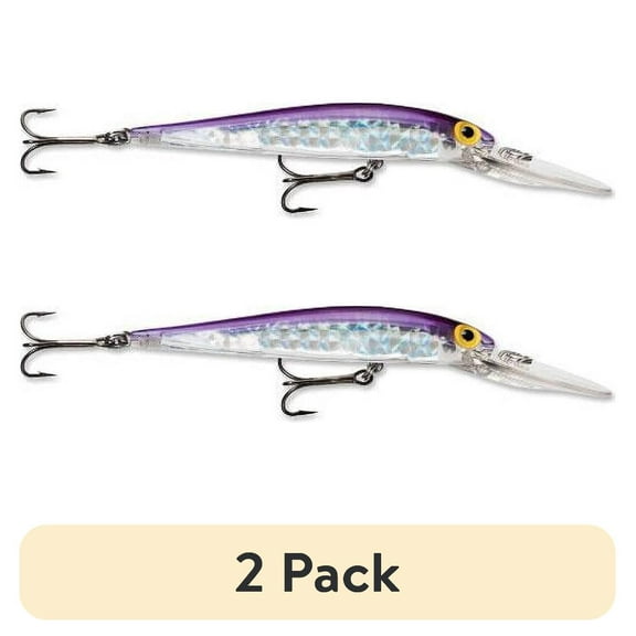 (2 pack) Storm Original Jr. Thunderstick Deep Jerkbait 3 1/2" Fishing Lure 5/16oz Prizmflash Purple Back