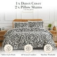 thumbnail image 2 of Southshore Fine Living Vilano Oversized Duvet Cover Set, Khari Slate Duvet Cover, King/California King - Ultra-Soft Microfiber Bedding Set with Zipper Closure - 1 Duvet, 2 Shams, 2 of 9