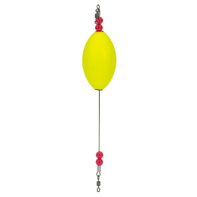 relayinert 360° Rotation Waterproof Drifting Fishing Rod Foam Big Belly Anti-collision Glowing Drifts Alarm Buoy Freshwater Yellow 1Set