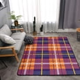 thumbnail image 4 of DouZhe Retro Scottish Red Plaid Pattern Area Rugs Non-Slip Machine Washable Floor Mat, Style Carpet Doormat, 63x48 inches, 4 of 6