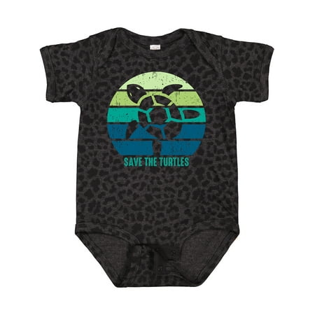 

Inktastic Vintage Sunset Save the Turtles Gift Baby Boy or Baby Girl Bodysuit