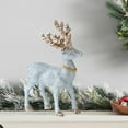 thumbnail image 4 of PONPRNGY Glittering Christmas Reindeer Figurines Decoration Acrylic Deer Decor Christmas Holiday Reindeer Figurine Statues with Red Berries Bow Home Xmas Decor Holiday Party Supplies, 4 of 7
