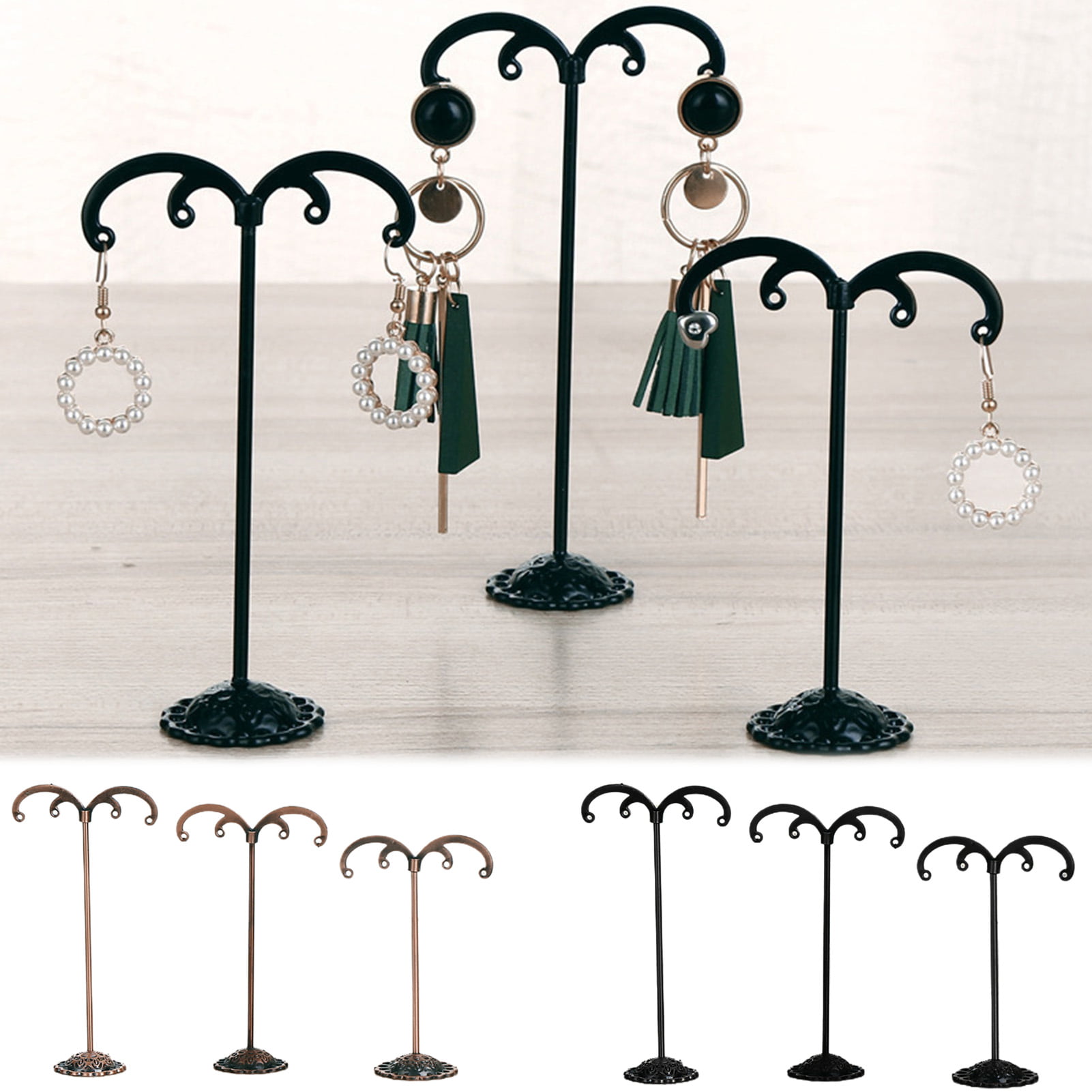 3PCS Metal Earring Display Set Earring Jewellery Stand Holder 