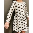 thumbnail image 5 of Wrapables Girls Casual Long Sleeved Cats Dress, 120, 5 of 8