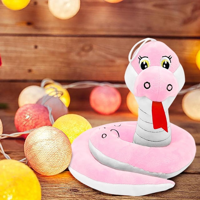 Peluche del Año de la Serpiente | Juguete de peluche estilo anime para niños | Regalo navideño del zodiaco chino para Navidad o cumpleaños