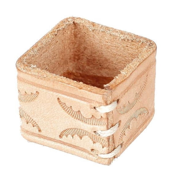 jinwen Natural Wooden Color PU Pool Cue Table Snooker Chalk Holder Case Box Portable .