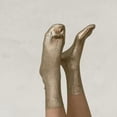 thumbnail image 2 of Laminated Socks, Metallic Silk Ribbed Socks, Shiny Luxury Elegant All-Season Comfort Sock for Daily & Party Wear, 2 of 7