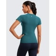 thumbnail image 2 of CRZ YOGA Seamless Workout Tops for Women Short Sleeve Athletic Tees Breathable, 2 of 6