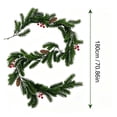 thumbnail image 3 of Artificial Cedar Christmas Garland with Berries Pinecones, 6FT Xmas Mantle Fireplace Table Stair Railing Holiday Indoor Decor, 3 of 6