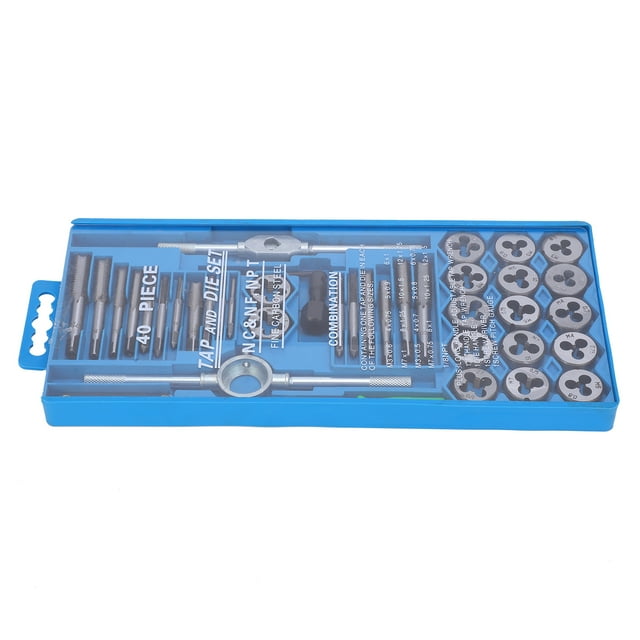 Threading Tool, Carbon Steel Professional Tap And Die Set High Efficiency With 40 Pcs For Machining Center
