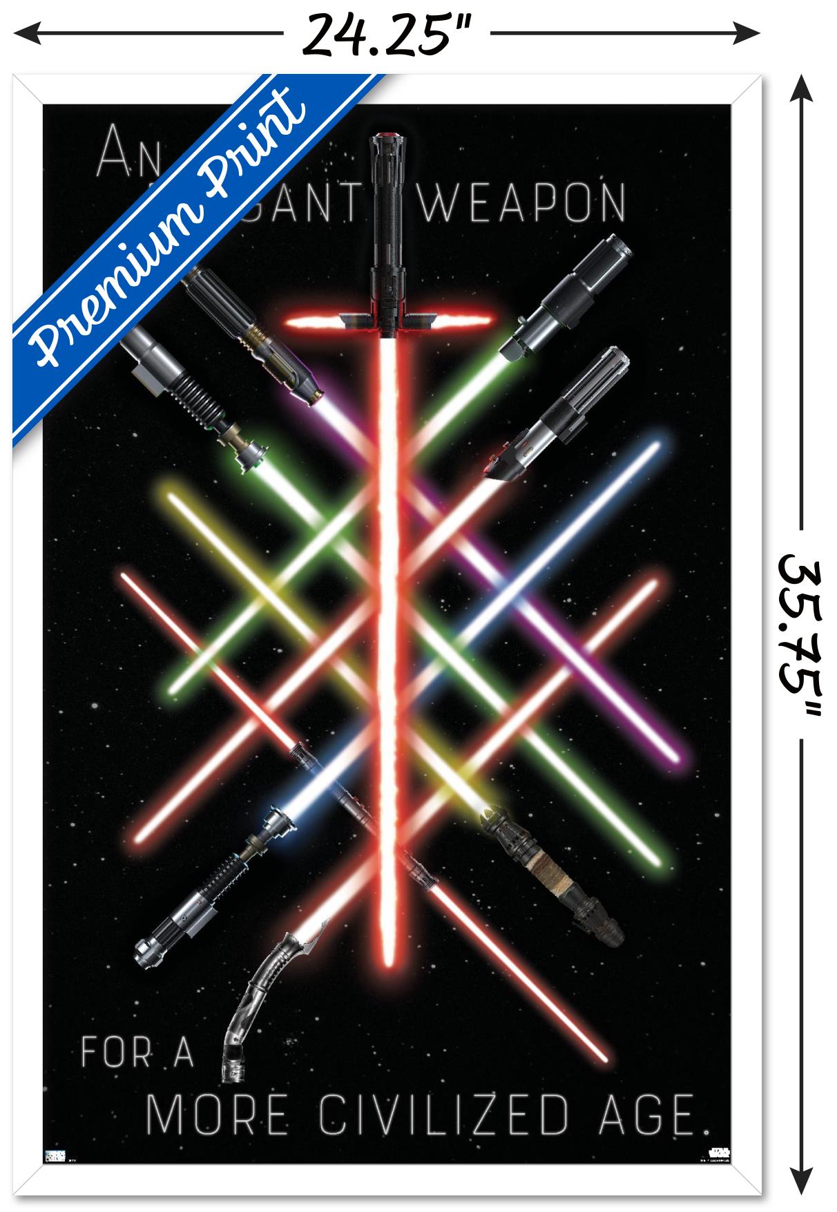 Star Wars - Lightsaber Group Wall Poster, 22.375" x 34", Framed