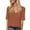 Coffee, variant on Boho Tops For Women Summer Solid Color V Neck Short Sleeve Casual Basic Soft Pullover Shirts For Women T-shirts Outwear,Blue,M