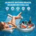 thumbnail image 3 of Soporte inflable para bebidas para piscina Feebria de gran capacidad, plateado, 3 of 8