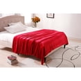 thumbnail image 2 of Red Fleece King Blanket 108X90 100% Polyester, 2 of 5
