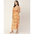 thumbnail image 3 of Moomaya Printed Long Dress For Women, V-Neck Short Sleeve Sheer Coverup Maxi Dresses, 3 of 8