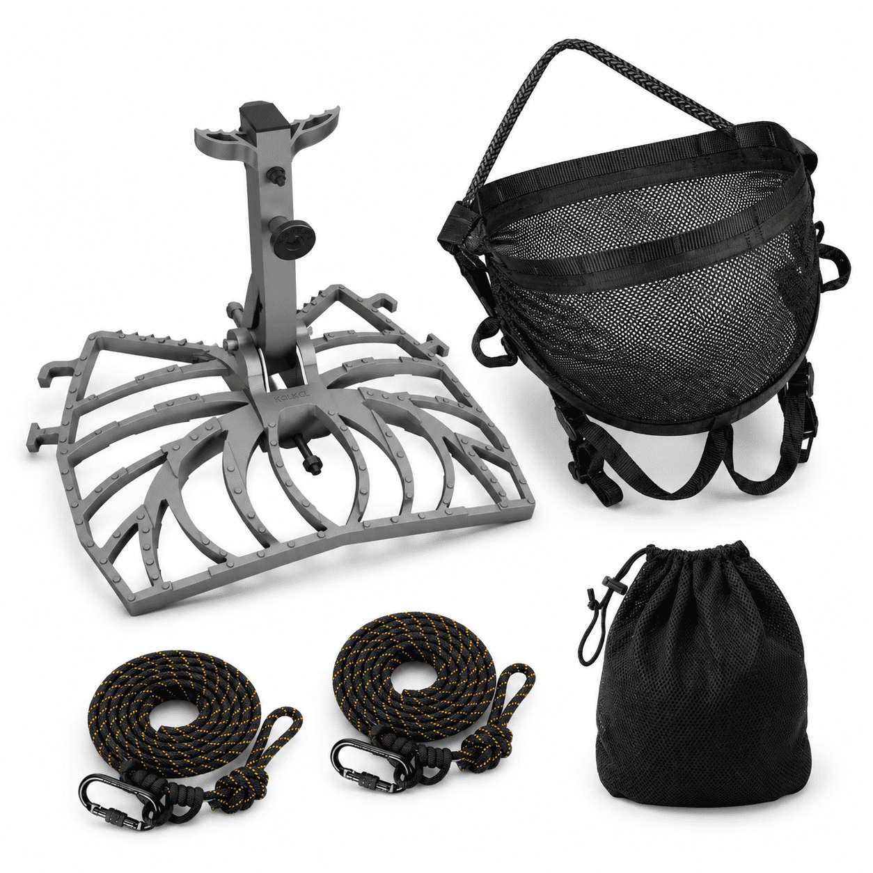 Aluminum Tree Saddle System Kit with Platform Safety Harness and Ropes