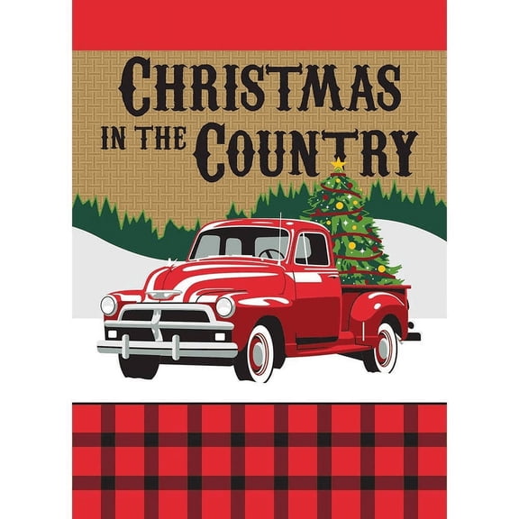 Magnolia Garden Flags 1478 13 x 18 in. Christmas in the Country Burlap Garden Flag