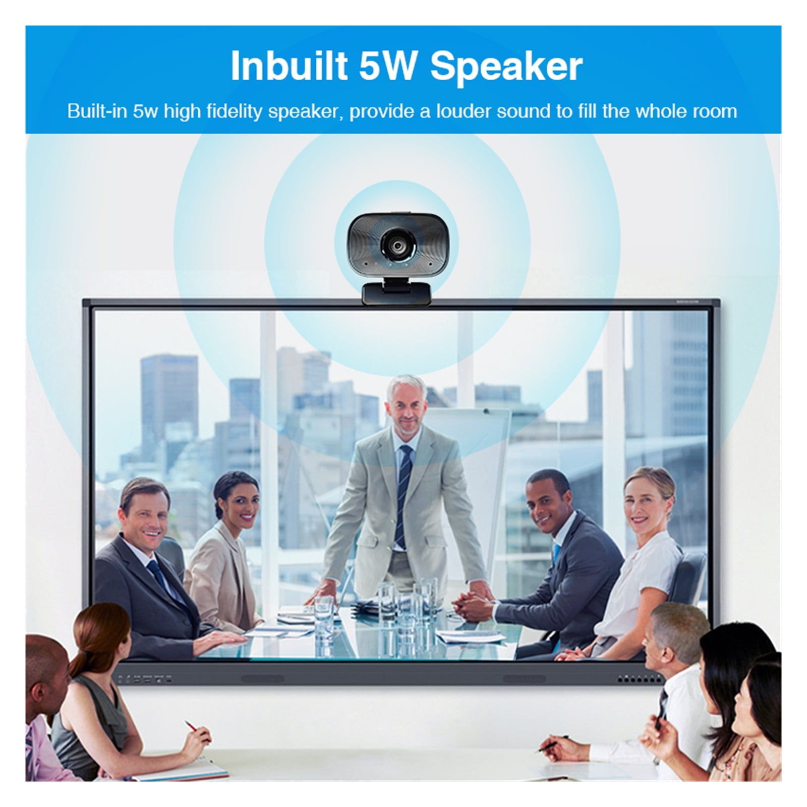 1080p All In 1 Remote Control USB Webcam With Loudspeaker For Online Teaching Video Conference Live Boardcast Camera ,HD Video