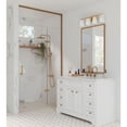 thumbnail image 4 of Vertex Collection Four-Light Brushed Gold Etched White Glass Contemporary Bath Light, 4 of 15