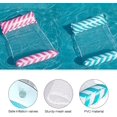 thumbnail image 4 of Hamaca flotante 2 piezas, hamaca inflable 4 en 1 para piscina, hamaca inflable para agua, hamaca flotante plegable ultraligera, flotador para tumbona para adultos, fiesta en la playa, vacaciones, 4 of 5