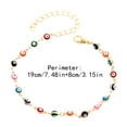 thumbnail image 3 of VBARHMQRT Beaded Anklets New Style Anklet Retro Colored Eye Thond Flower Anklet Female Foot Ornaments Lady Gift Accessories Fashion Chain Shiny Ankle Bracelets for Women Non Tarnish Diamond, 3 of 7
