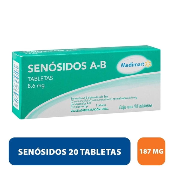Senósidos A-B Medimart 187 mg 20 tabletas