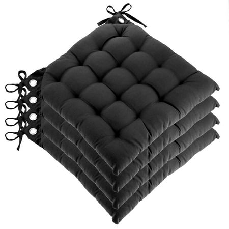 Set Of 4 Reversible U Shaped Chair Pads Ties Tufted Cotton Cushions Set Of 4 Reversible U Shaped Chair Pads Ties Tufted Cotton Cushions Kitchen Seat